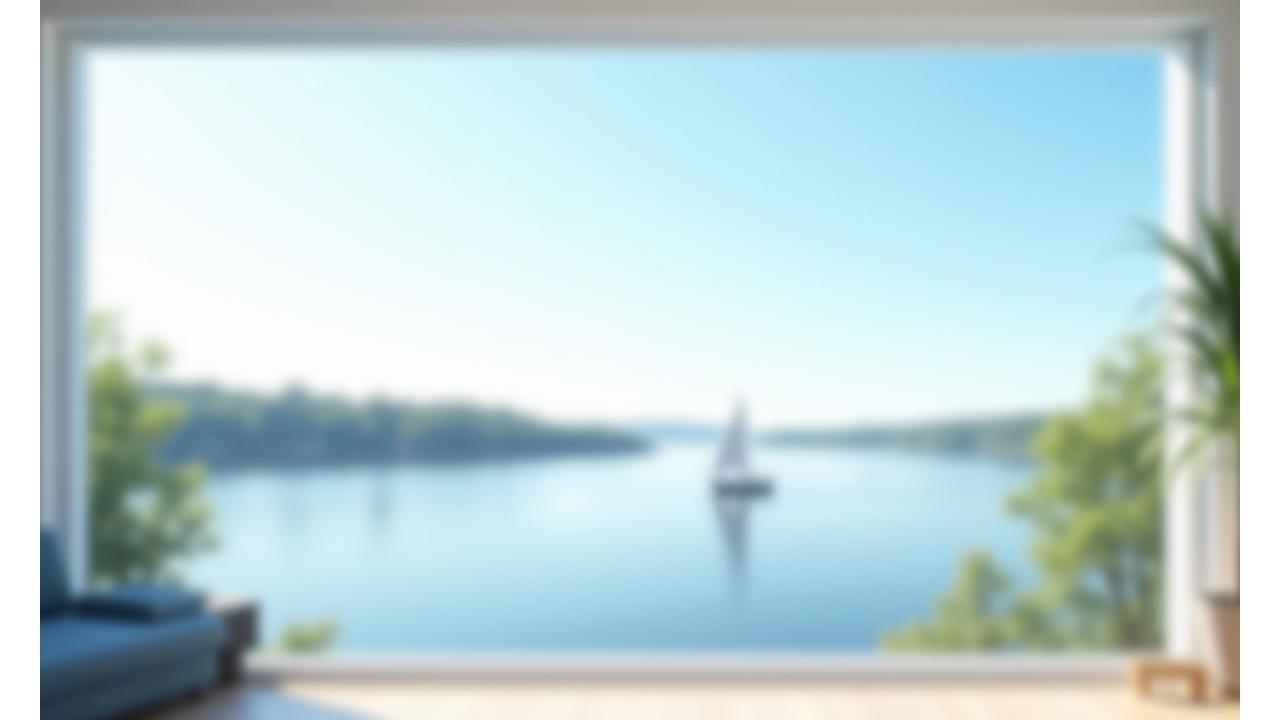 A view from the studio window onto Halifax Harbour, calm waters reflecting the sky, hinting at the inspiration behind Inkwell Angler.