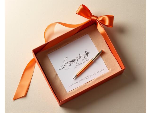 Personalized calligraphy gift box with a beautifully written name