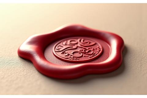 Elegant stylized seal representing data privacy and trust, with a subtle wave motif in the background, matching Inkwell Angler's aesthetic.